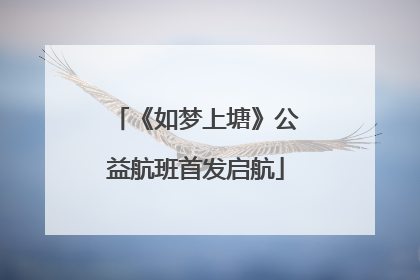 《如梦上塘》公益航班首发启航