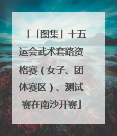 「图集」十五运会武术套路资格赛（女子、团体赛区）、测试赛在南沙开赛