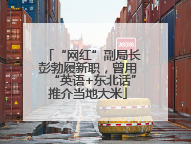“网红”副局长彭勃履新职，曾用“英语+东北话”推介当地大米