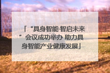 “具身智能·智启未来”会议成功举办 助力具身智能产业健康发展