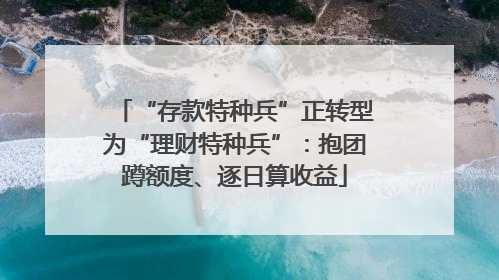 “存款特种兵”正转型为“理财特种兵”：抱团蹲额度、逐日算收益