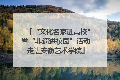 “文化名家进高校”暨“非遗进校园”活动走进安徽艺术学院