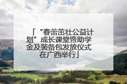 “春蕾茁壮公益计划”成长课堂暨助学金及装备包发放仪式在广西举行