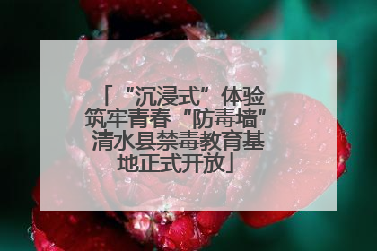 “沉浸式”体验 筑牢青春“防毒墙” 清水县禁毒教育基地正式开放