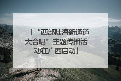 “西部陆海新通道大合唱”主题传播活动在广西启动