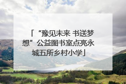 “豫见未来 书送梦想”公益图书室点亮永城五所乡村小学