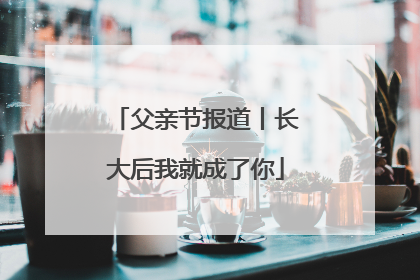 父亲节报道丨长大后我就成了你