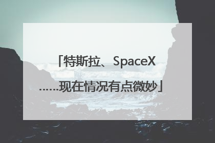 特斯拉、SpaceX……现在情况有点微妙