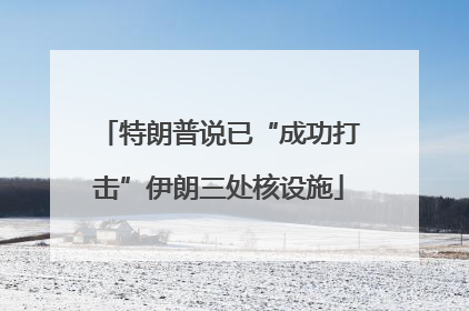 特朗普说已“成功打击”伊朗三处核设施