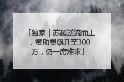 独家｜苏超逆流而上，赞助费飙升至300万，仍一席难求