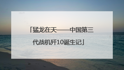 猛龙在天——中国第三代战机歼10诞生记