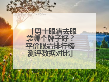 男士眼霜去眼袋哪个牌子好？平价眼霜排行榜测评数据对比