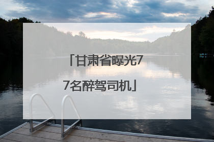 甘肃省曝光77名醉驾司机