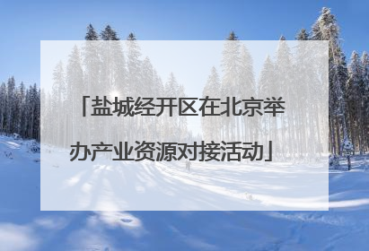 盐城经开区在北京举办产业资源对接活动