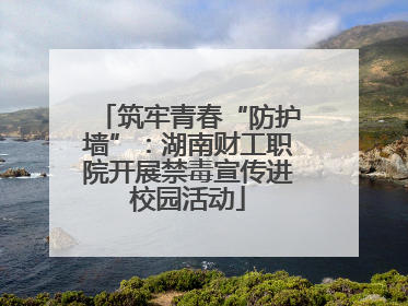 筑牢青春“防护墙”：湖南财工职院开展禁毒宣传进校园活动