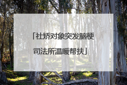 社矫对象突发脑梗 司法所温暖帮扶