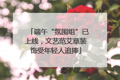 端午“氛围组”已上线，文艺范艾草装饰受年轻人追捧