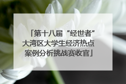 第十八届“经世者”大湾区大学生经济热点案例分析挑战赛收官