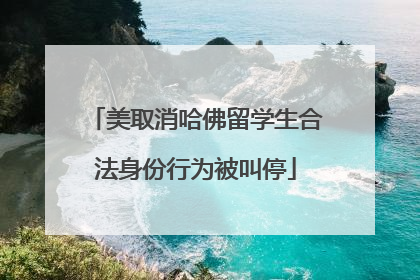 美取消哈佛留学生合法身份行为被叫停