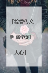 粽香传文明 敬老润人心