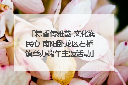 粽香传雅韵 文化润民心 南阳卧龙区石桥镇举办端午主题活动