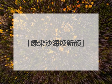 绿染沙海焕新颜