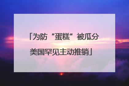 为防“蛋糕”被瓜分 美国罕见主动推销