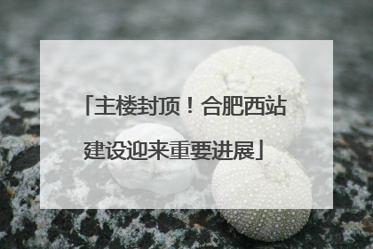 主楼封顶！合肥西站建设迎来重要进展