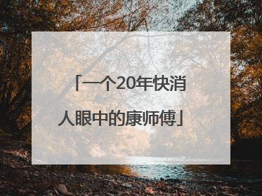 一个20年快消人眼中的康师傅