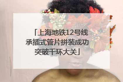 上海地铁12号线承插式管片拼装成功突破千环大关