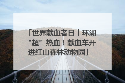 世界献血者日丨环湖“超”热血！献血车开进红山森林动物园
