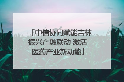 中信协同赋能吉林振兴产融联动 激活医药产业新动能