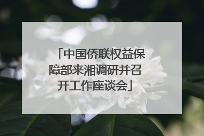 中国侨联权益保障部来湘调研并召开工作座谈会
