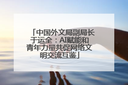 中国外文局副局长于运全：AI赋能和青年力量共促网络文明交流互鉴