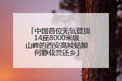 中国首位无氧登顶14座8000米级山峰的西安高陵姑娘何静载誉还乡