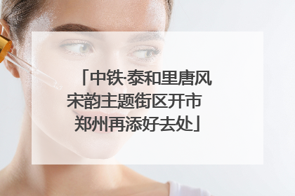 中铁·泰和里唐风宋韵主题街区开市 郑州再添好去处