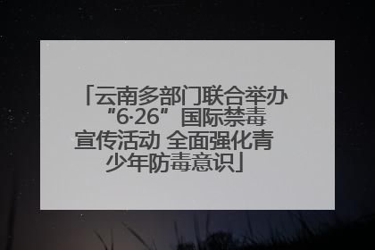 云南多部门联合举办“6·26”国际禁毒宣传活动 全面强化青少年防毒意识