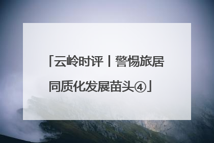 云岭时评丨警惕旅居同质化发展苗头④