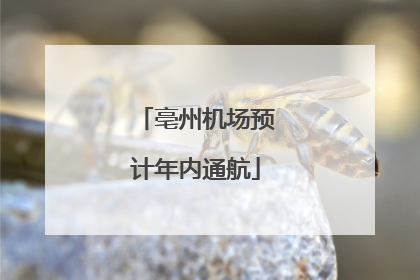 亳州机场预计年内通航