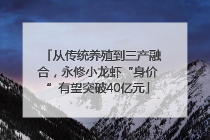从传统养殖到三产融合，永修小龙虾“身价”有望突破40亿元