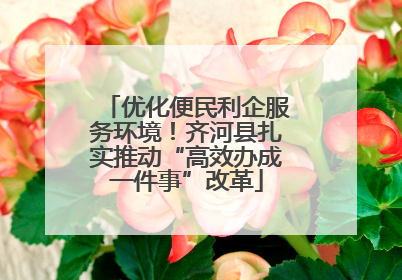 优化便民利企服务环境！齐河县扎实推动“高效办成一件事”改革