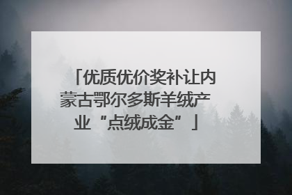 优质优价奖补让内蒙古鄂尔多斯羊绒产业“点绒成金”