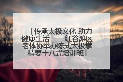 传承太极文化 助力健康生活——红谷滩区老体协举办陈式太极拳精要十八式培训班