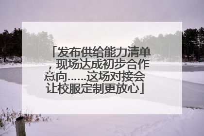发布供给能力清单，现场达成初步合作意向……这场对接会让校服定制更放心