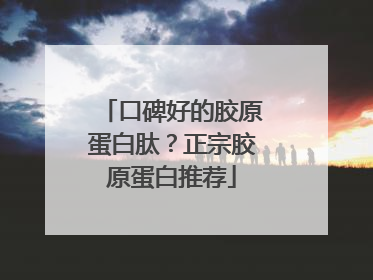 口碑好的胶原蛋白肽？正宗胶原蛋白推荐