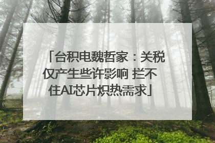 台积电魏哲家：关税仅产生些许影响 拦不住AI芯片炽热需求