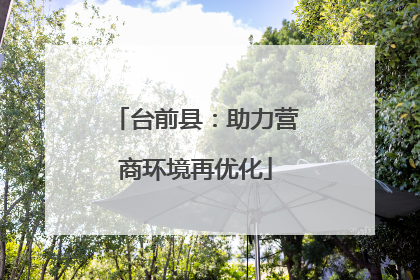 台前县：助力营商环境再优化