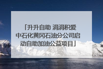 升升自助 涓涓积爱 中石化黄冈石油分公司启动自助加油公益项目