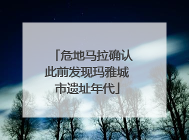危地马拉确认此前发现玛雅城市遗址年代