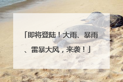 即将登陆！大雨、暴雨、雷暴大风，来袭！